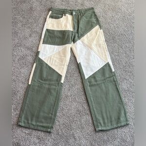 SHEIN Block Color High Wasted Boyfriend Jeans